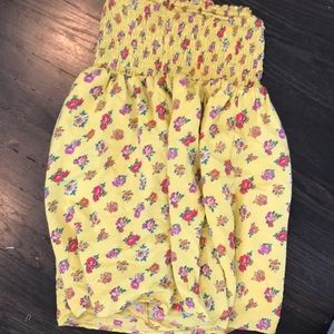 Urban Outfitters yellow floral romper